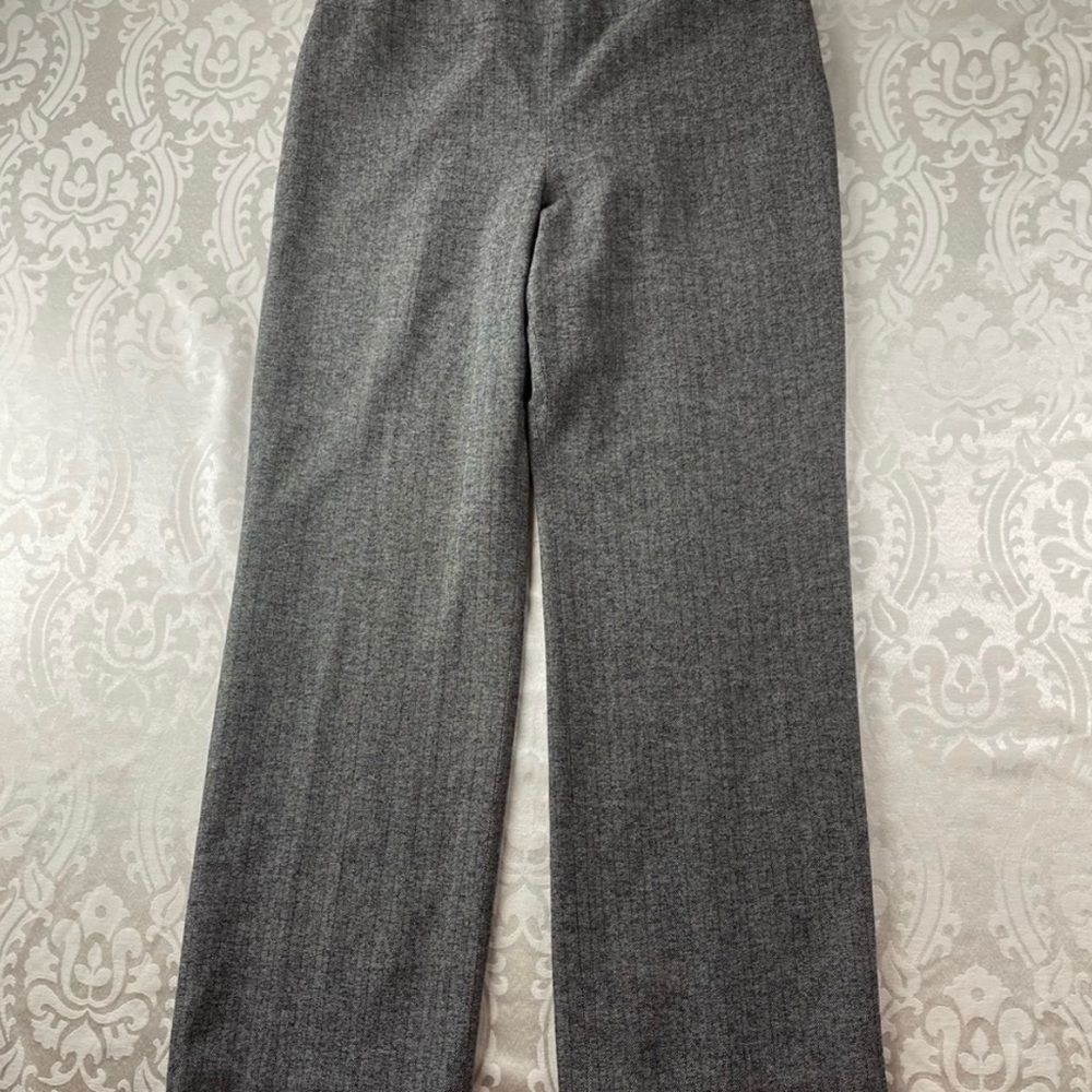 Claiborne Suits Gray Herringbone Trousers Size 16
